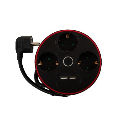 GEYER Πολύπριζο μαύρο με...